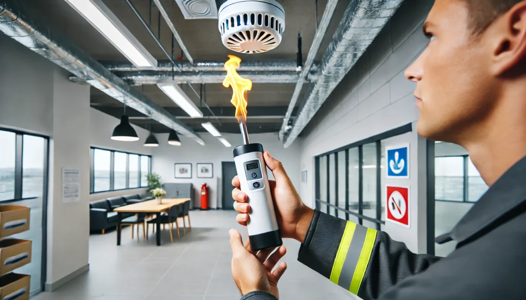 Solo fire alarm flame detector tester